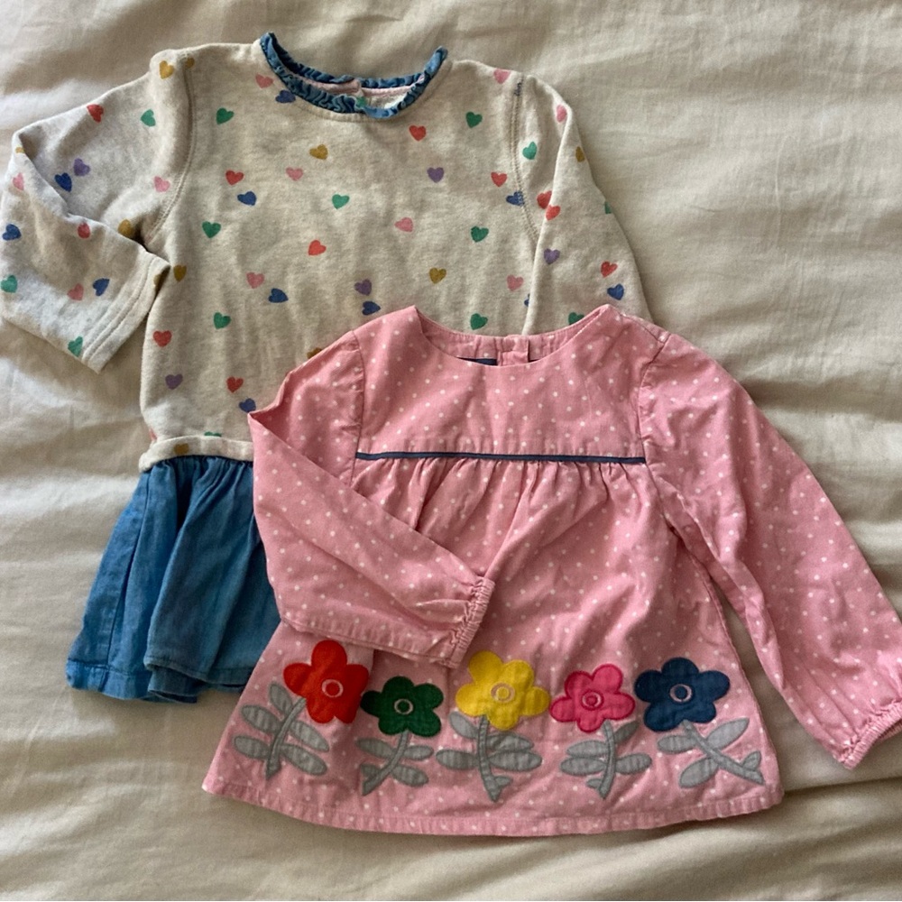 Baby Boden Fall cotton dress/tunic lot